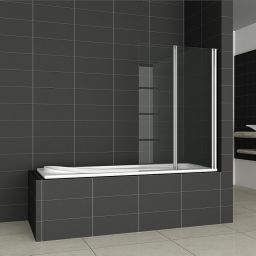 Rea Agat-2 parawan nawannowy 80x140 cm 2-częściowy profile chrom REA-W0700