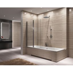 Rea Agat-2 parawan nawannowy 80x140 cm 2-częściowy profile chrom REA-W0700