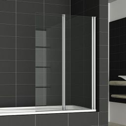 Rea Agat-2 parawan nawannowy 100x140 cm 2-częściowy profile chrom REA-W0300