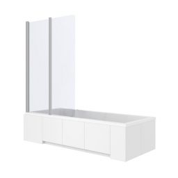 Rea Agat-2 parawan nawannowy 100x140 cm 2-częściowy profile chrom REA-W0300