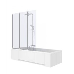 Rea Agat-3 parawan nawannowy 120x140 cm 3-częściowy profile chrom REA-W0301