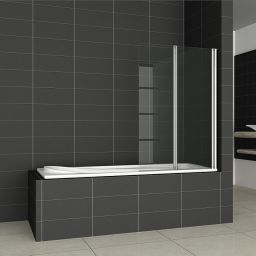 Rea Agat-2 parawan nawannowy 100x140 cm 2-częściowy profile chrom REA-W0300