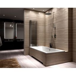 Rea Agat-3 parawan nawannowy 120x140 cm 3-częściowy profile chrom REA-W0301