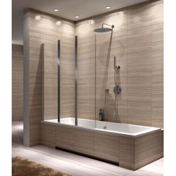 Rea Agat-3 parawan nawannowy 120x140 cm 3-częściowy profile chrom REA-W0301