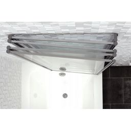 Rea Idea parawan nawannowy 120 cm 5-częściowy chrom połysk/szkło przezroczyste REA-W0850