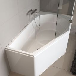 Riho Yukon wanna narożna 160x90 cm lewa biały błyszczący B009001005