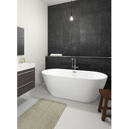 Riho Inspire wanna wolnostojąca 180x80 cm owalna Riho Fall biały połysk B085004005