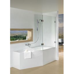 Riho Scandic NXT X500 parawan nawannowy 117,5 cm 2-częściowy prawy czarny mat/szkło przezroczyste G001164121