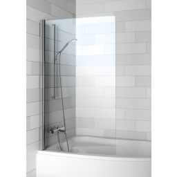 Riho Novik parawan nawannowy 90 cm 1-częściowy chrom połysk/szkło przezroczyste G003038120