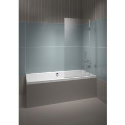 Riho Scandic NXT X109 parawan nawannowy 85 cm 2-częściowy prawy czarny mat/szkło przezroczyste G001144121