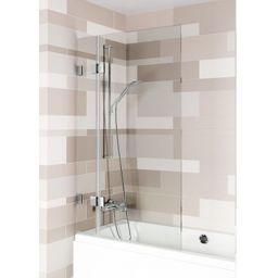 Riho Scandic NXT X109V parawan nawannowy 85 cm 2-częściowy lewy chrom błyszczący/szkło przezroczyste G001151120