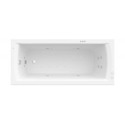 Roca Linea wanna prostokątna 180x80 cm z hydromasażem Smart WaterAir Plus biała A24T062000