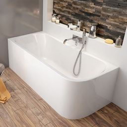 Sanplast Luxo wanna przyścienna 180x80 cm lewa biała WAL-kpl/LUXO 80x180 biew 610-370-0220-01-000
