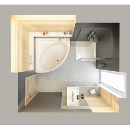 Sanplast Free Line wanna narożna 145x145 cm biała WS/FREE 145x145+STW biew 610-040-0341-01-000