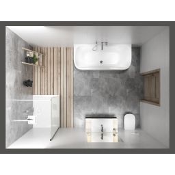 Sanplast Luxo wanna przyścienna 180x80 cm biała WSP-kpl/LUXO 80x180 biew 610-370-0280-01-000