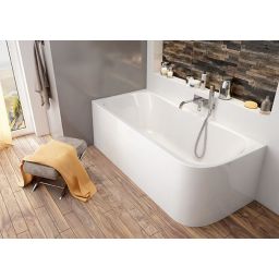 Sanplast Luxo wanna przyścienna 180x80 cm lewa biała WAL-kpl/LUXO 80x180 biew 610-370-0220-01-000