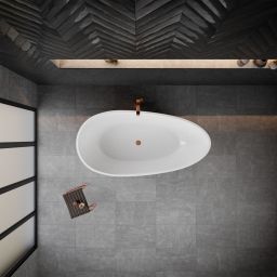 Vayer Carina wanna wolnostojąca 170x85 cm owalna biała 170.085.045.1-4.0.3.0.1