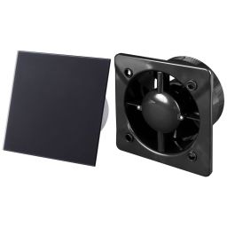 Zestaw Awenta System + korpus wentylatora ścienno-sufitowy z panelem ozdobnym czarny (KWS125CZ, PTGB125M)