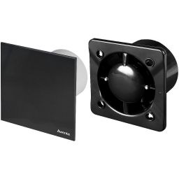 Zestaw Awenta System+ Silent 100H wentylator ścienno-sufitowy z panelem ozdobnym czarny/czarny mat (KWS100CZ, PTCB100M)