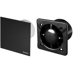 Zestaw Awenta System+ Silent 100H wentylator ścienno-sufitowy z panelem ozdobnym czarny/czarny połysk (KWS100CZ, PTCB100P)