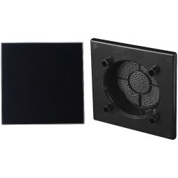 Awenta System+ Trax panel ozdobny szklany z ramką czarny mat (RWO100CZ, PTGB100M)