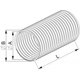 Awenta rura elastyczna 300 cm aluminiowa AF110