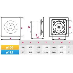 Awenta Loop wentylator dwubiegowy biały WL100T