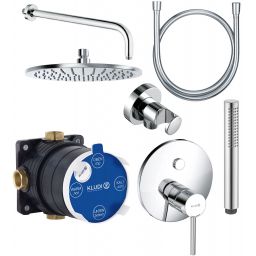 Zestaw Kludi Bozz bateria wannowo-prysznicowa podtynkowa z zestawem prysznicowym chrom (386590576, 88011, 665140500, 643250500, 391200500, 605470500, 610710500)