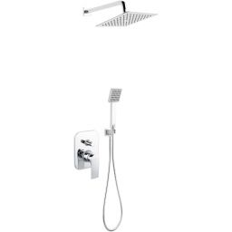 Ferro Algeo Square Set zestaw prysznicowy podtynkowy z deszczownicą chrom BAQ7P-SET1-S