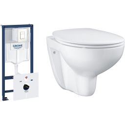Grohe Bau Ceramic zestaw podtynkowy stelaż 5w1 z miską i deską wolnoopadającą (39448000, 39351000)