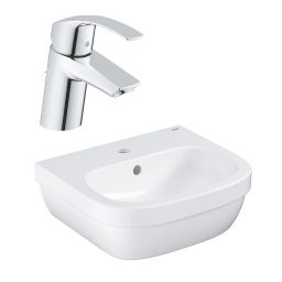 Zestaw Grohe Euro Ceramic umywalka z baterią stojącą Eurosmart New (39324000, 33265002)