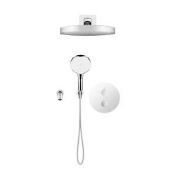 Oltens Katla zestaw bateria wannowo-prysznicowa podtynkowa z deszczownicą Regna i słuchawką 3-funkcyjną Luva EasyClick chrom 36067100