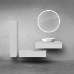 Oltens Vernal zestaw szafek podumywalkowych z blatem 2x100 cm i szafką boczną 35 cm szary mat 68697700