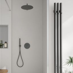 Oltens Stang grzejnik łazienkowy dekoracyjny 150x15 cm grafit 55019400