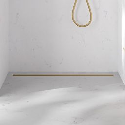 Oltens Langan Slim odpływ prysznicowy liniowy 80 cm złoto połysk/złoto szczotkowane 30011800