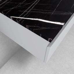 Zestaw Oltens Vernal szafka 120 cm podumywalkowa wisząca z blatem Tera szary mat/czarny marmur 68717700