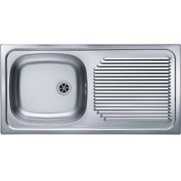 Alveus Basic 60 zlewozmywak stalowy 86x44 cm 1-komorowy satyna 1008843