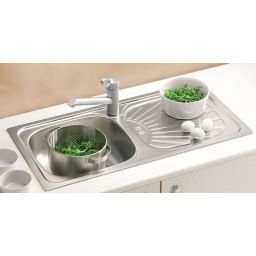 Alveus Basic 80 zlewozmywak stalowy 86x44 cm 1-komorowy satyna 1008844