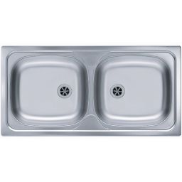 Alveus Basic 70 zlewozmywak stalowy 86x44 cm stal 1008846