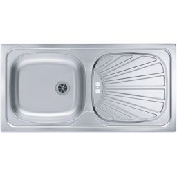 Alveus Basic 80 zlewozmywak stalowy 86x44 cm 1-komorowy len 1008993
