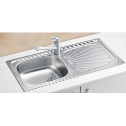 Alveus Basic 80 zlewozmywak stalowy 86x44 cm 1-komorowy len 1008993
