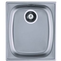 Alveus Basic 10 zlewozmywak stalowy 44x38 cm 1-komorowy len 1082196