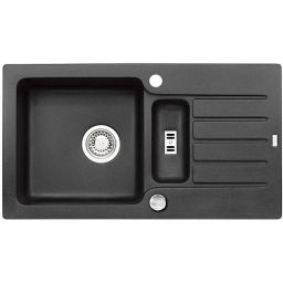 Alveus Niagara 70 zlewozmywak 78x44 cm 1.5-komorowy czarny 1127091