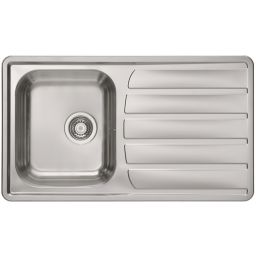 Alveus Zoom 30 zlewozmywak stalowy 86x50 cm wpuszczany 1-komorowy satyna 1098773