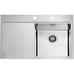 Alveus Pure 40 zlewozmywak stalowy 79x52,5 cm 1-komorowy prawy satyna 1103651