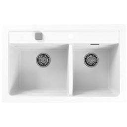 Alveus Atrox 50 zlewozmywak granitowy 79x50 cm biały 1131997