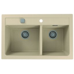 Alveus Atrox 50 zlewozmywak granitowy 79x50 cm beżowy 1131999