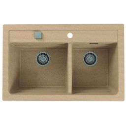 Alveus Atrox 50 zlewozmywak granitowy 79x50 cm beżowy 1132000