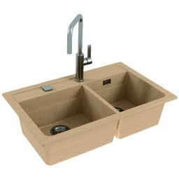 Alveus Atrox 50 zlewozmywak granitowy 79x50 cm beżowy 1132000