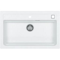 Alveus Atrox 40 zlewozmywak granitowy 79x50 cm Granital biały 1140443